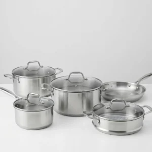 stainless steel cookware set (5 pieces)